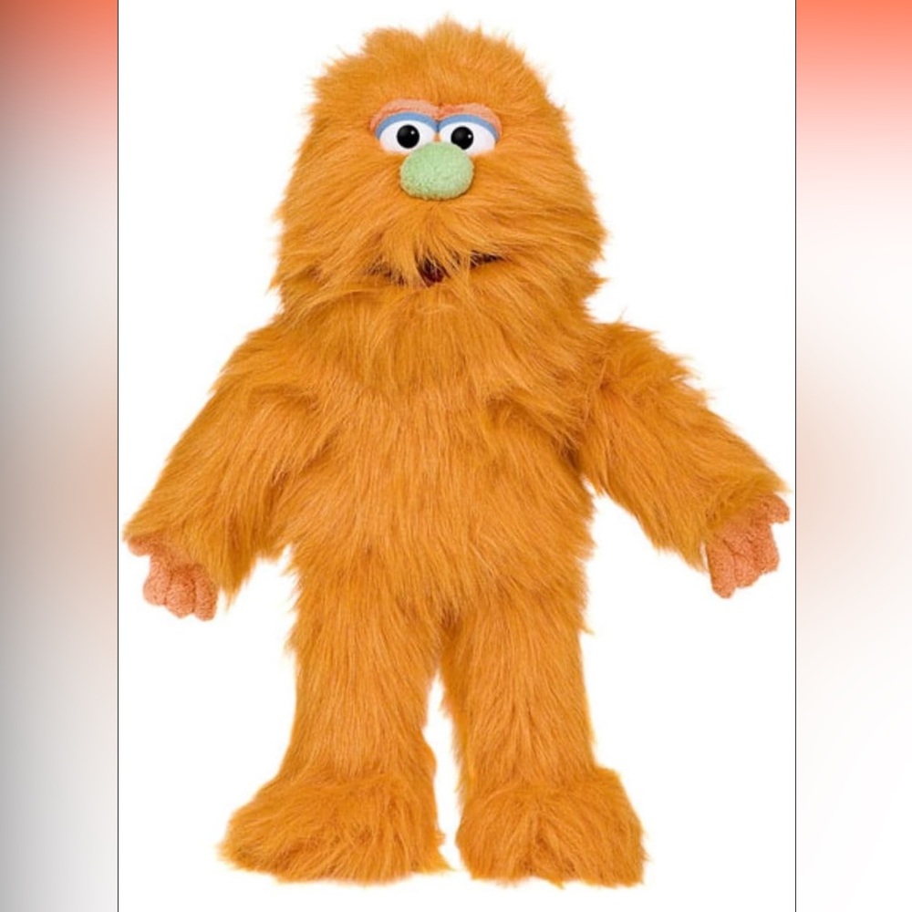 Orange Furry Monster Toy Hand Puppet Ms Rachel Herbie